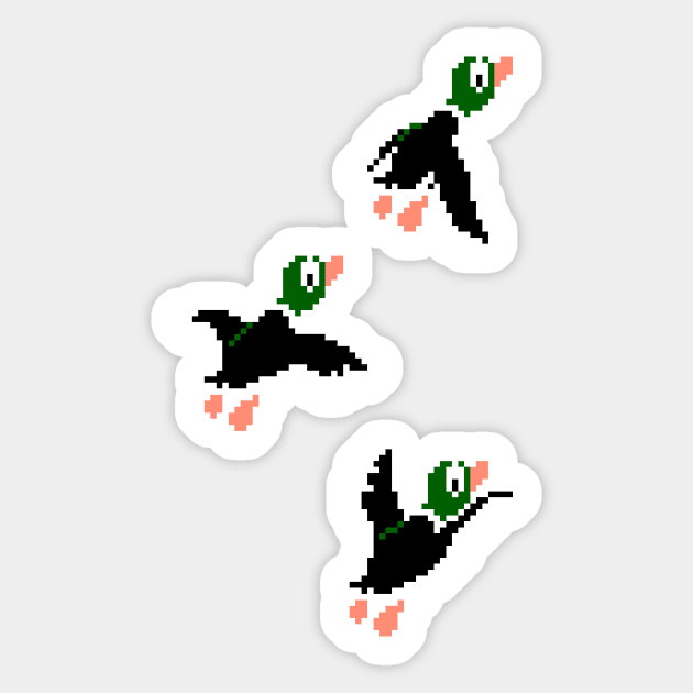 Ducks Sticker by RetroPixelWorld